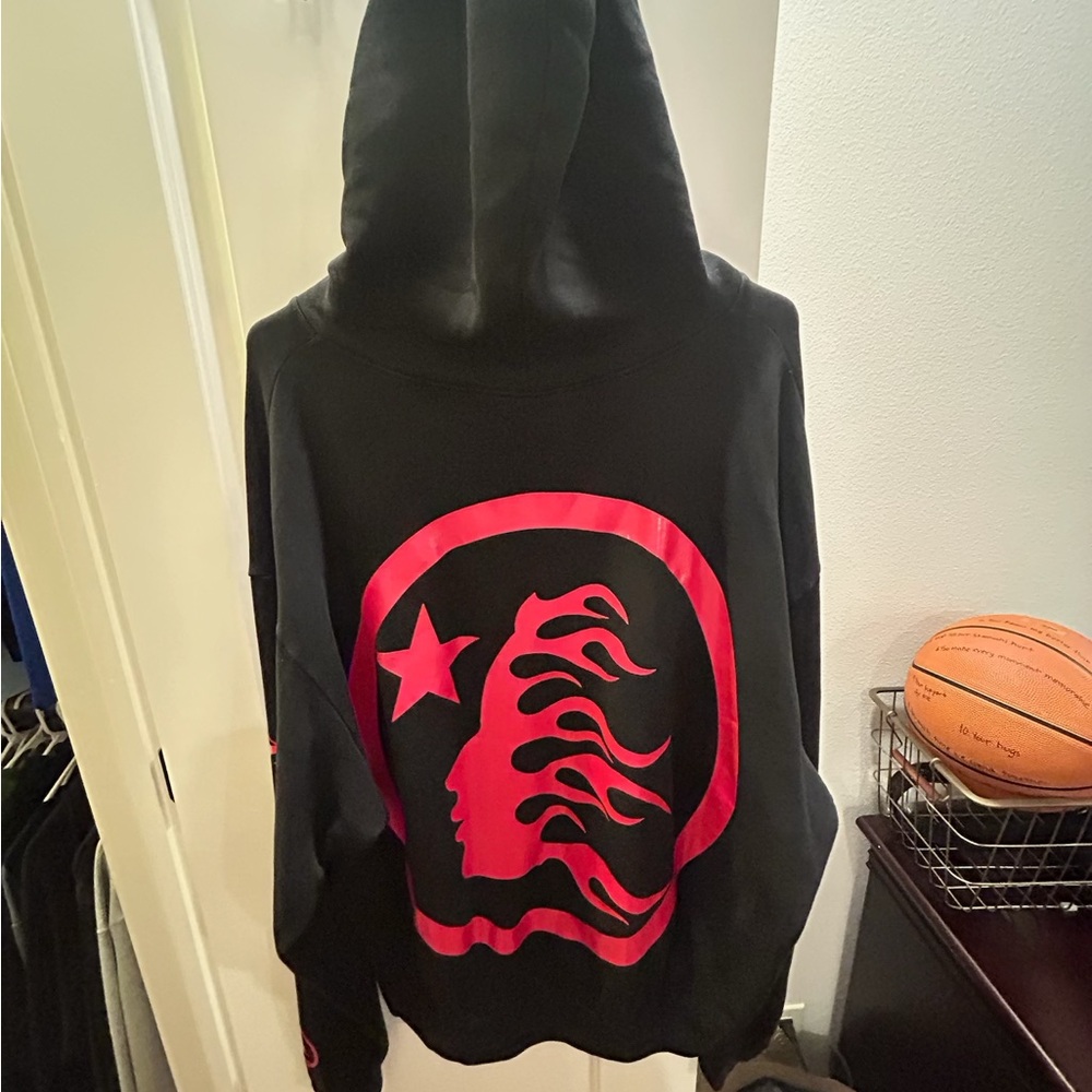 Hellstar Black Hooded Pullover Jacket With Graphi… - image 2